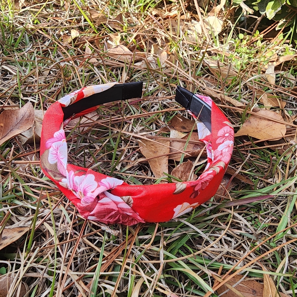 Floral Red and Pink Headband